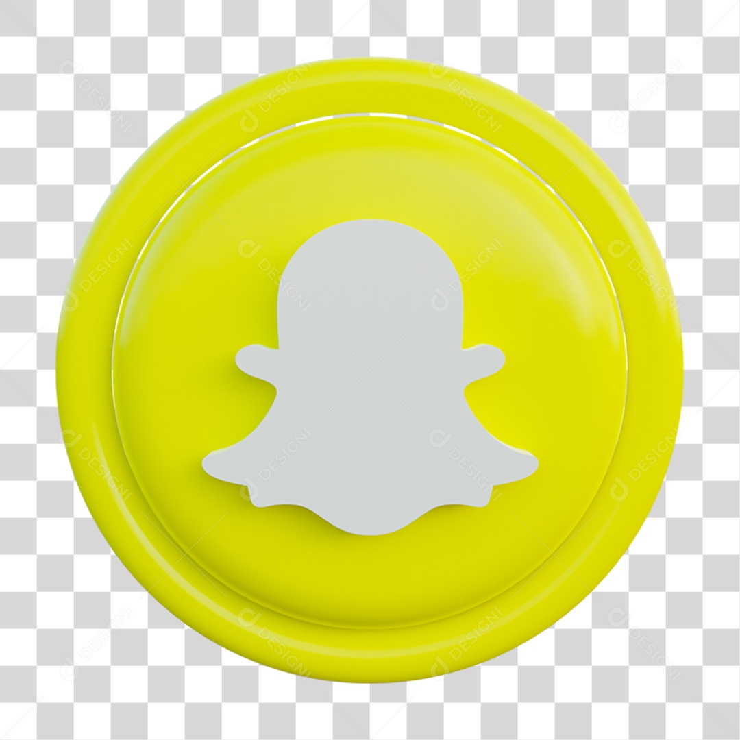 Ícone 3D Snapchat PNG Transparente