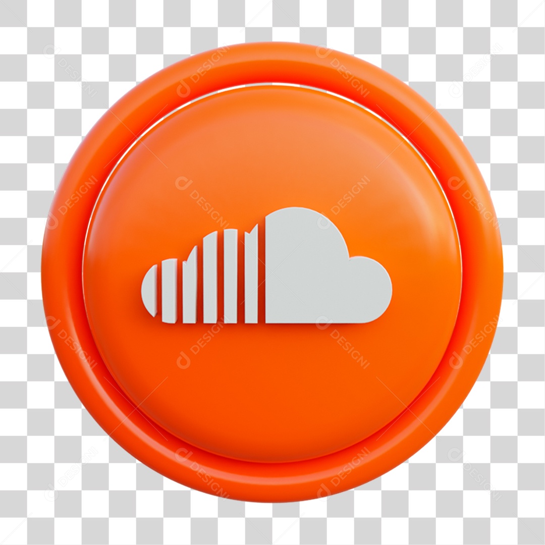 Ícone 3D SoundCloud PNG Transparente
