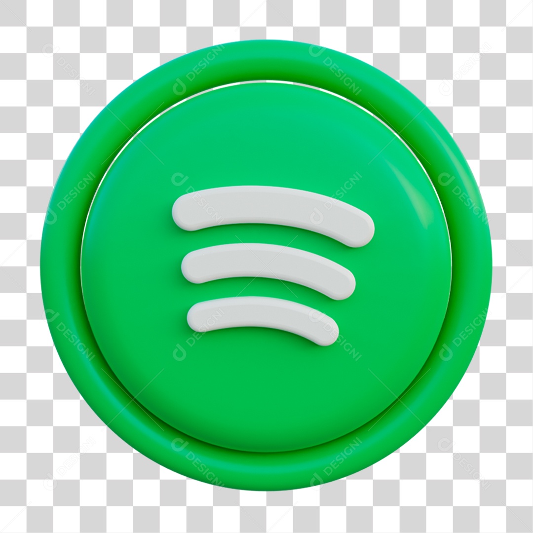 Ícone 3D Spotify PNG Transparente