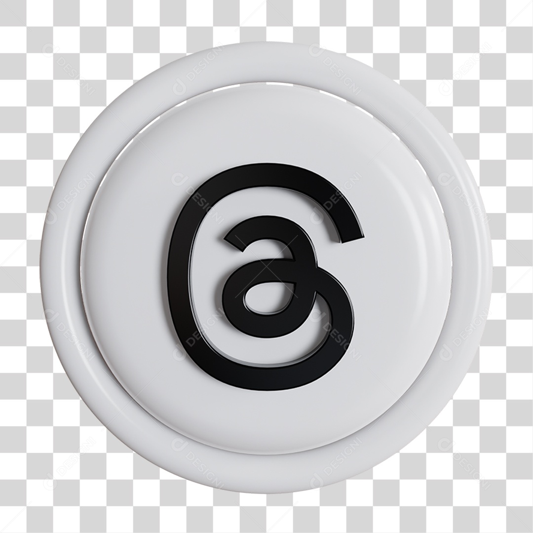 Ícone 3D Threads PNG Transparente