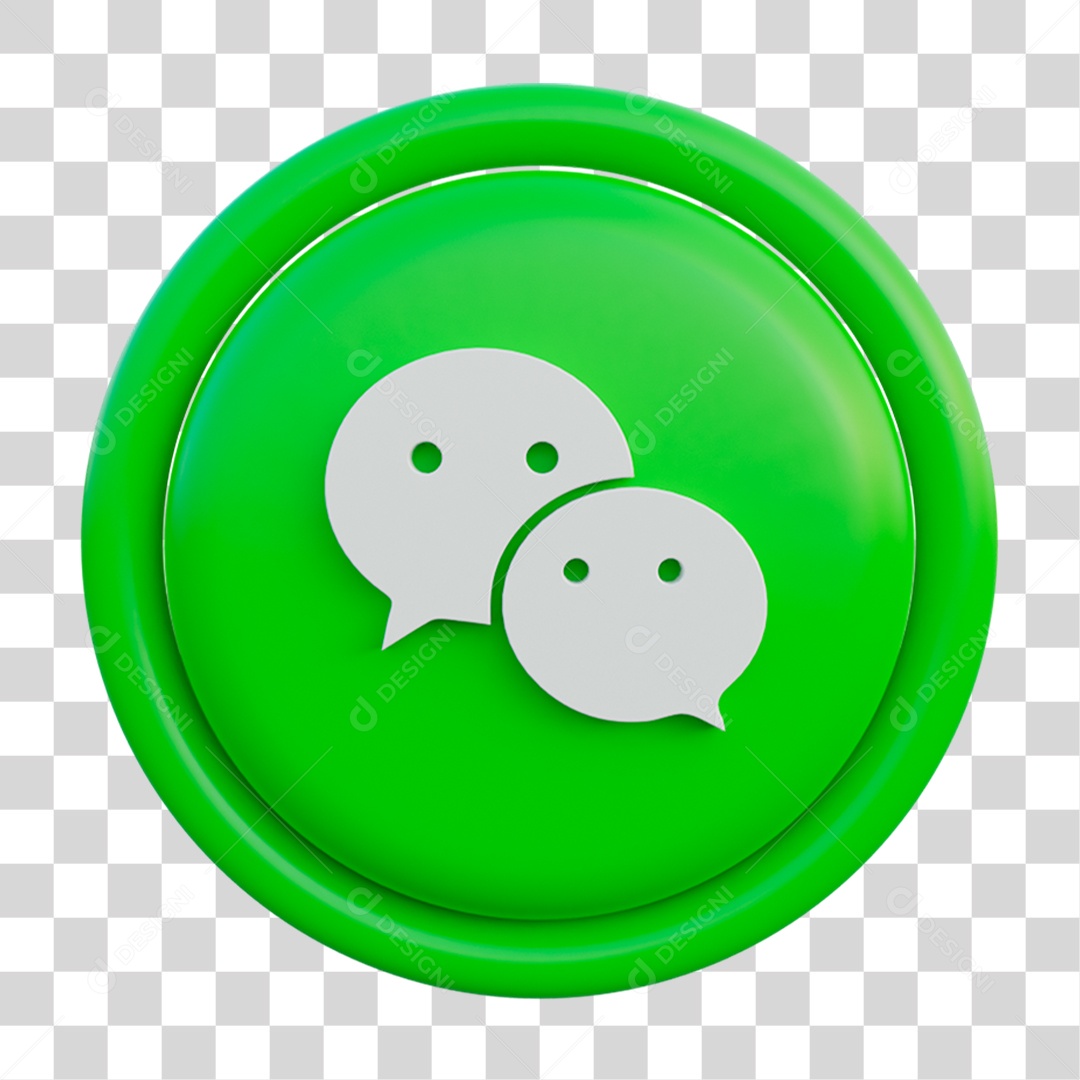 Ícone 3D  WeChat PNG Transparente