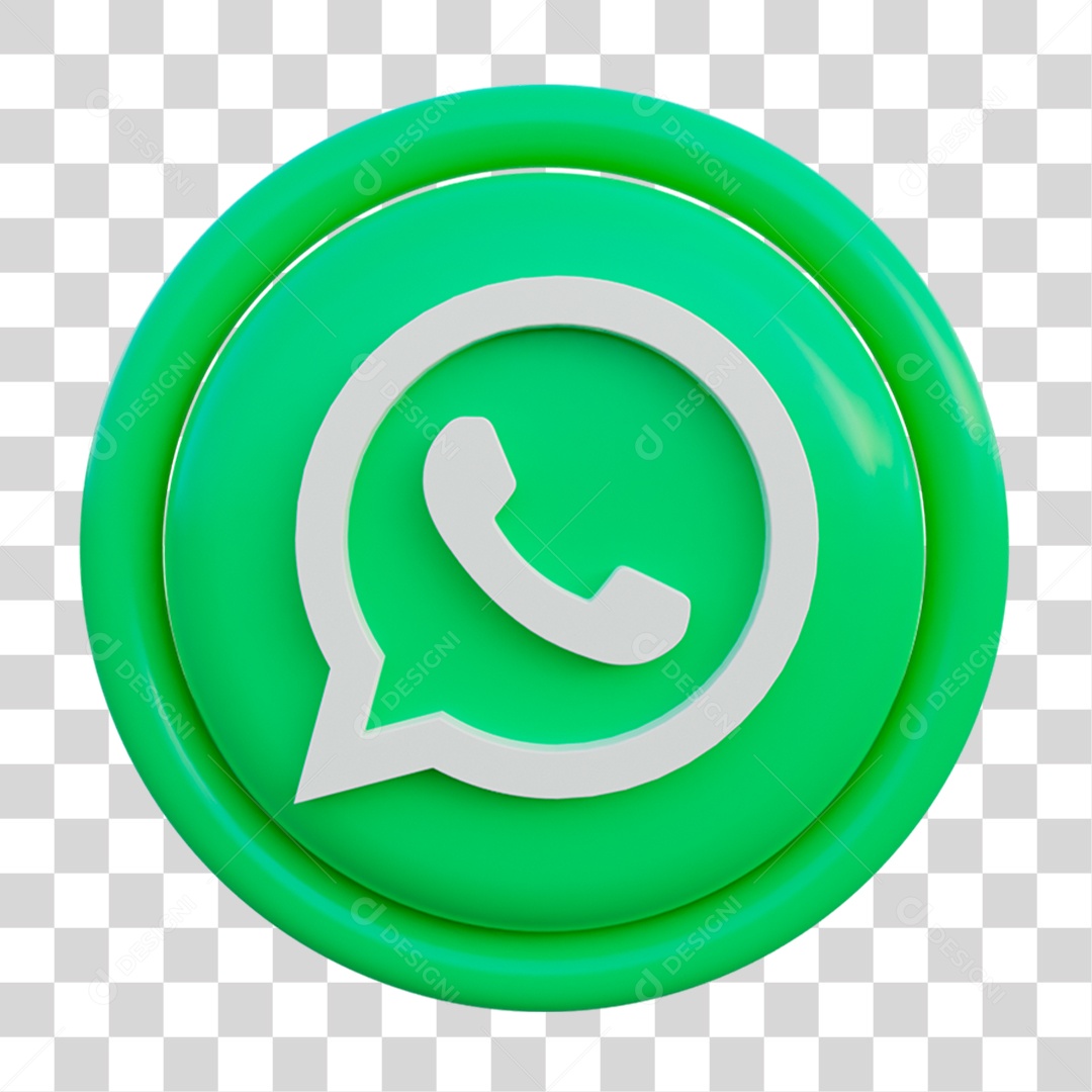 Ícone 3D WhatsApp PNG Transparente
