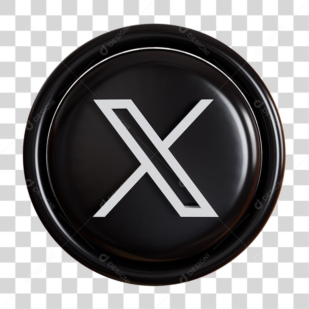 Ícone 3D Twitter PNG Transparente