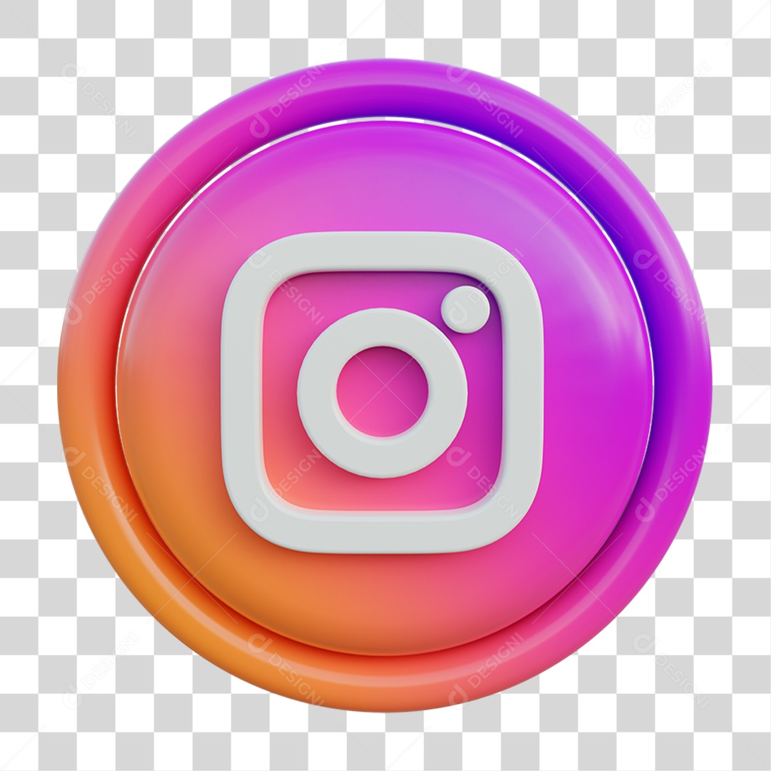 Ícone 3D Instagram PNG Transparente