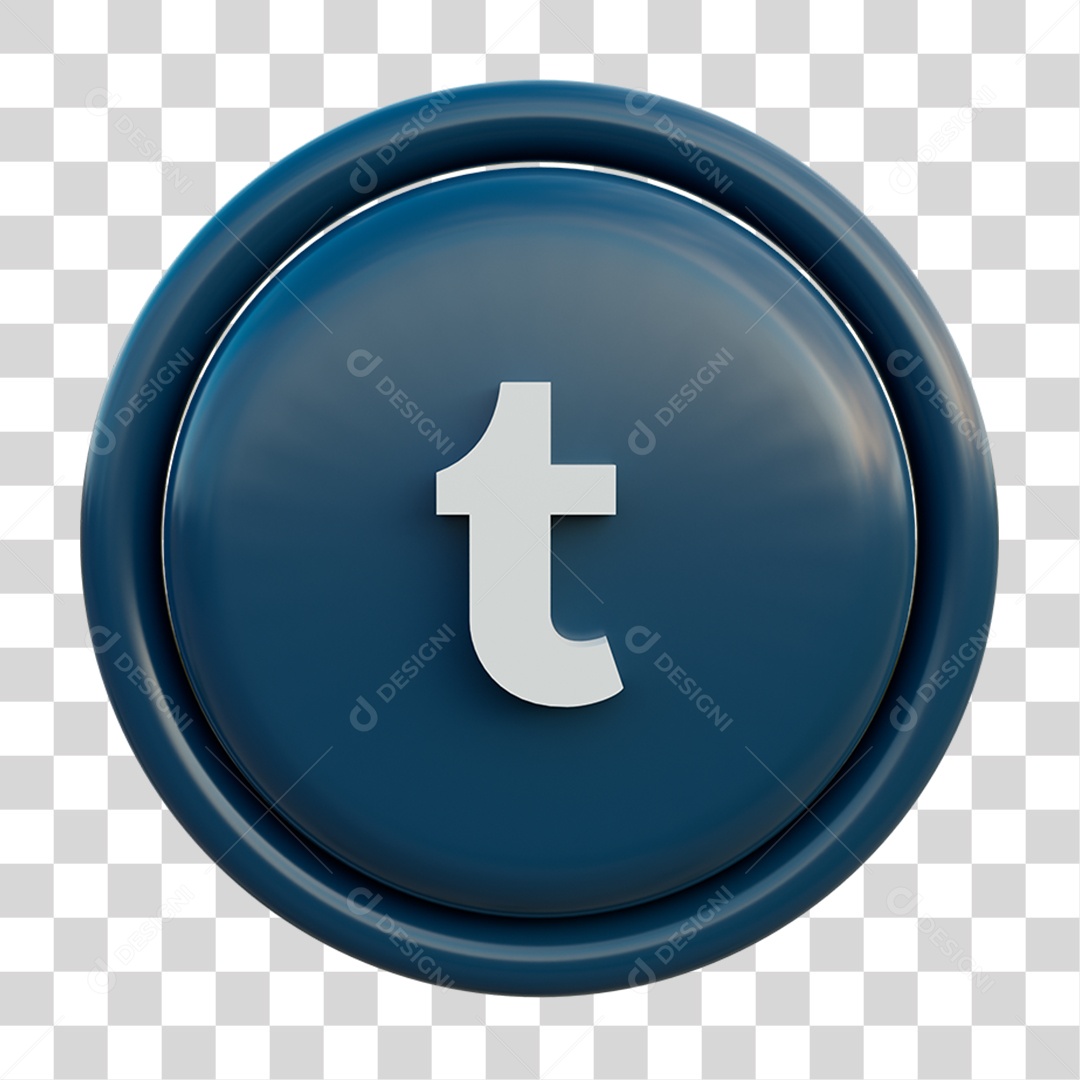 Ícone 3D Tumblr PNG Transparente