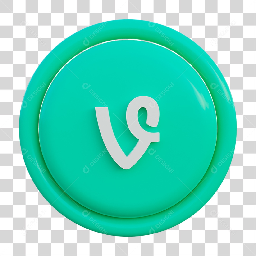 Ícone 3D Vine PNG Transparente