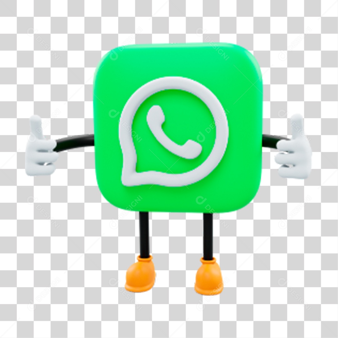 3D WhatsApp PNG Transparent Icon