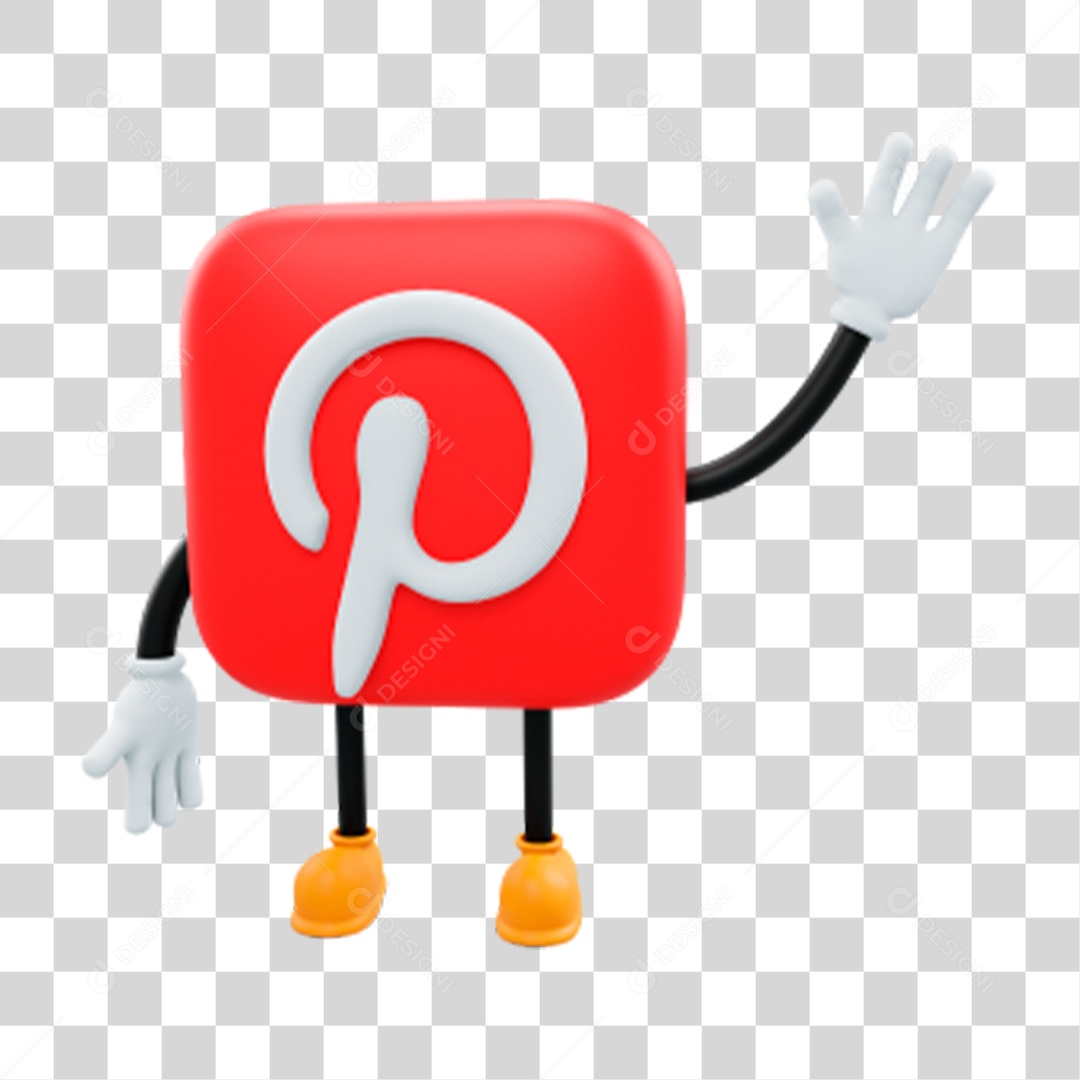 Ícone 3D Pinterest PNG Transparente