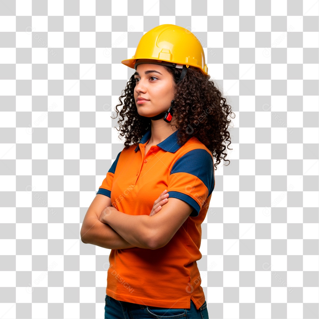 Mulher de Capacete PNG Transparente