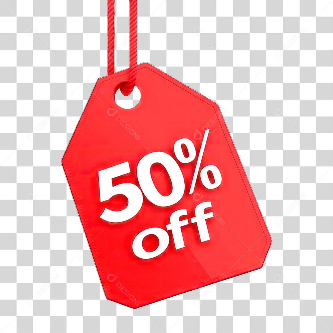 Etiqueta 50% Off PNG Transparente