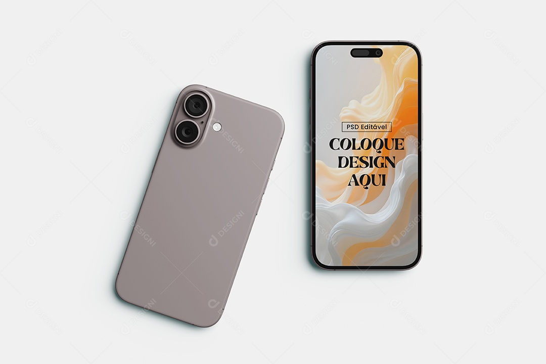 Mockup de iPhone 16 PSD Editável