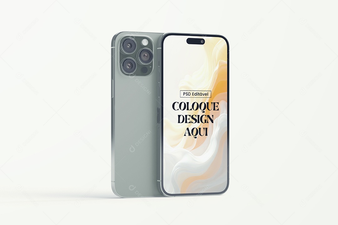 Mockup de iPhone 16 Pro PSD Editável