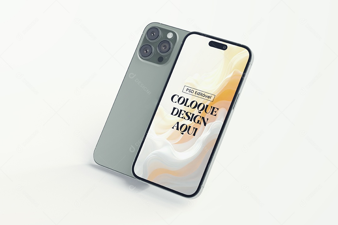 Mockup de iPhone 16 Pro PSD Editável