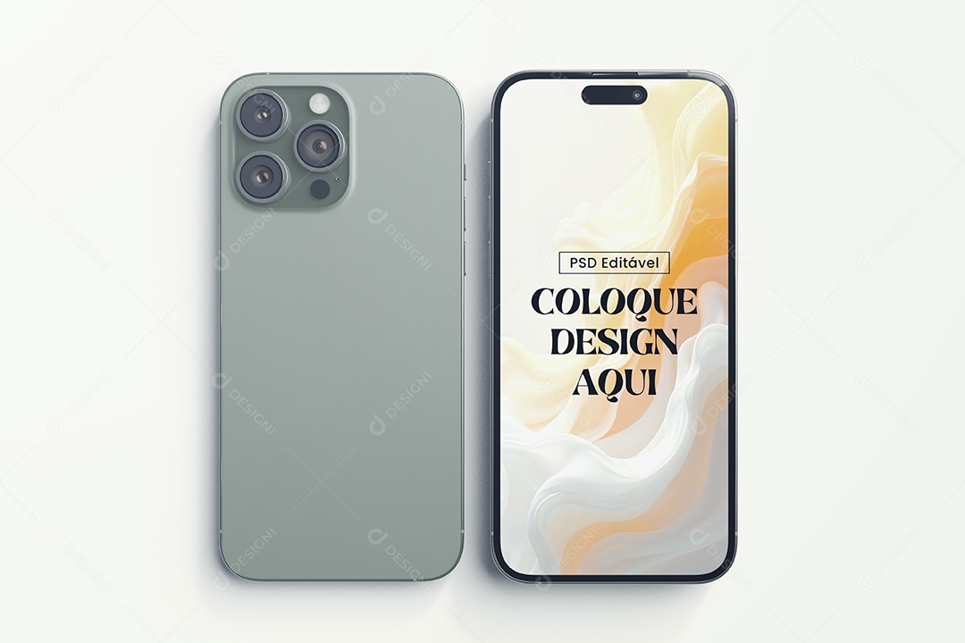 Mockup de iPhone 16 Pro PSD Editável
