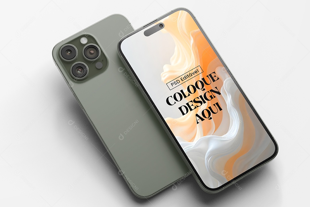 Mockup de iPhone 16 Pro PSD Editável
