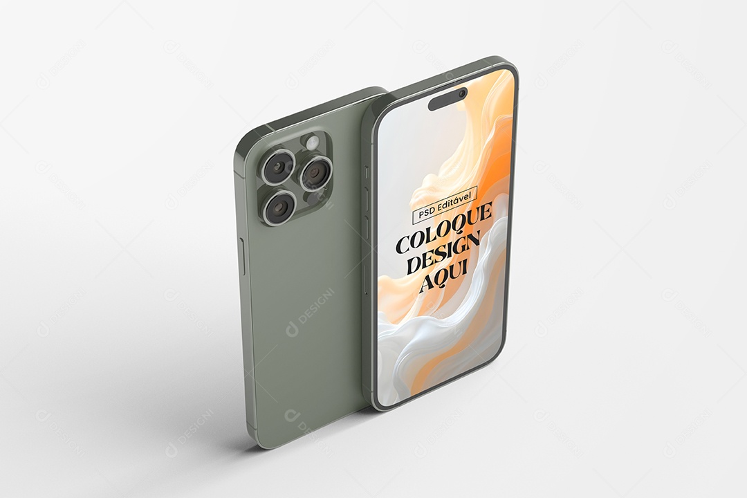 Mockup de iPhone 16 Pro PSD Editável