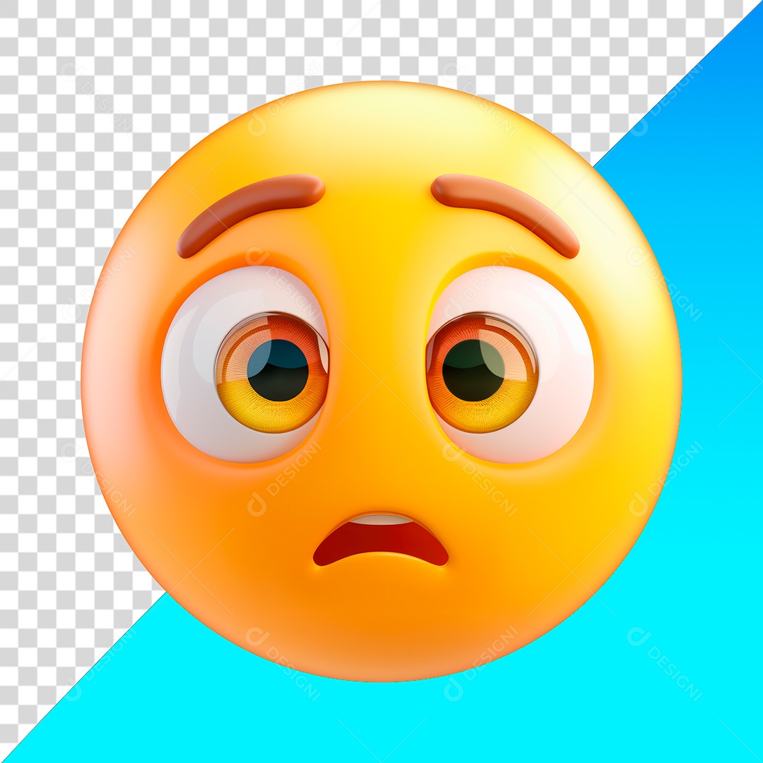 Emoji de rosto calado com sobrancelhas arqueadas PNG