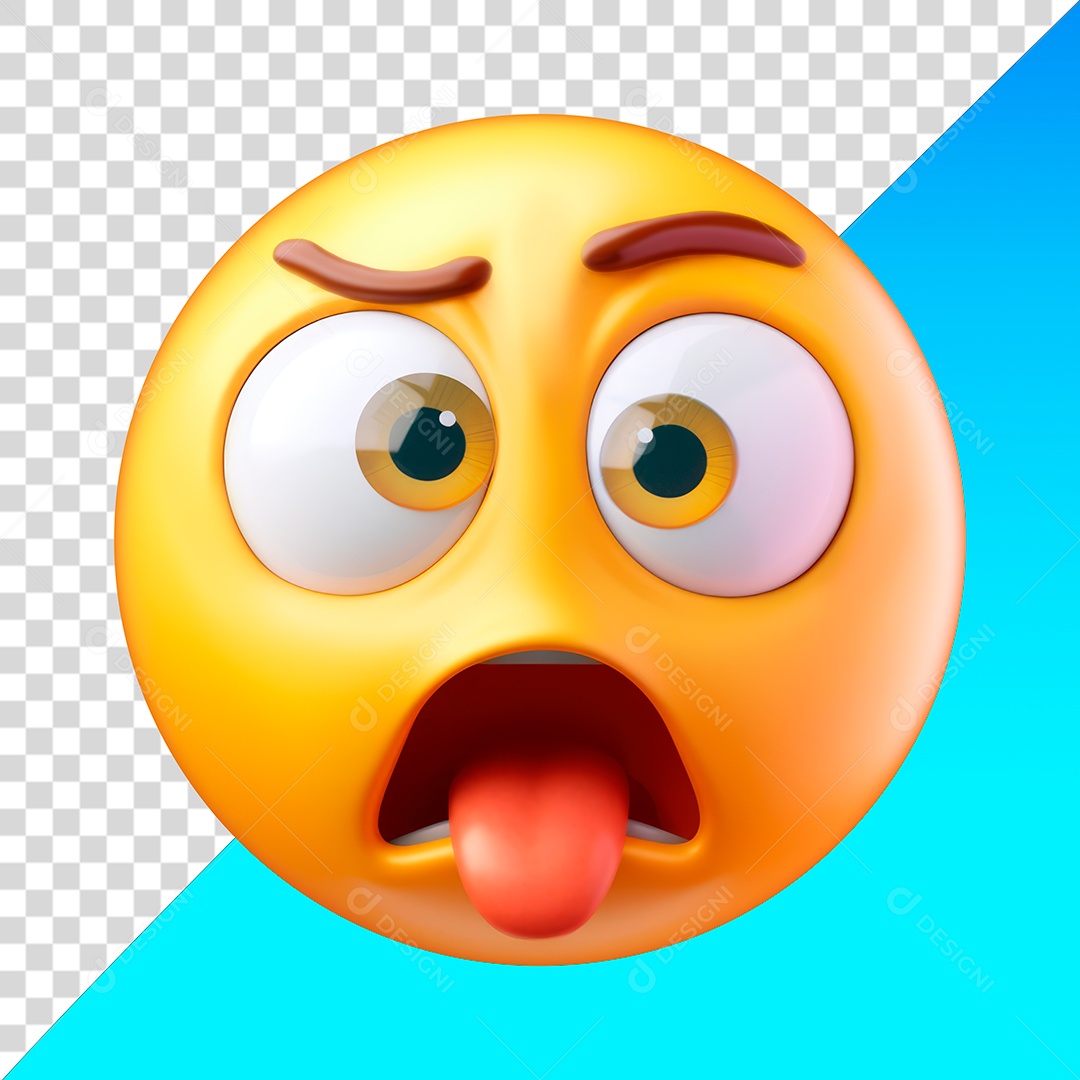 Emoji de rosto enojado com a lingua para fora PNG