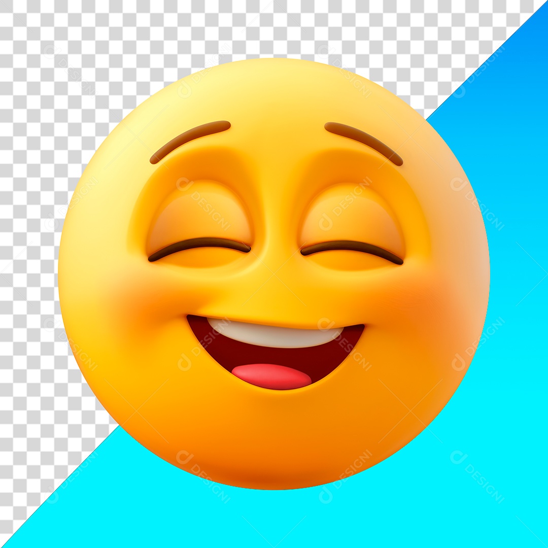 Emoji de rosto rindo de olhos fechados PNG