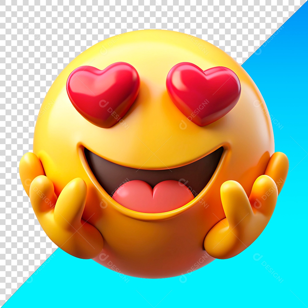 Emoji apaixonado PNG