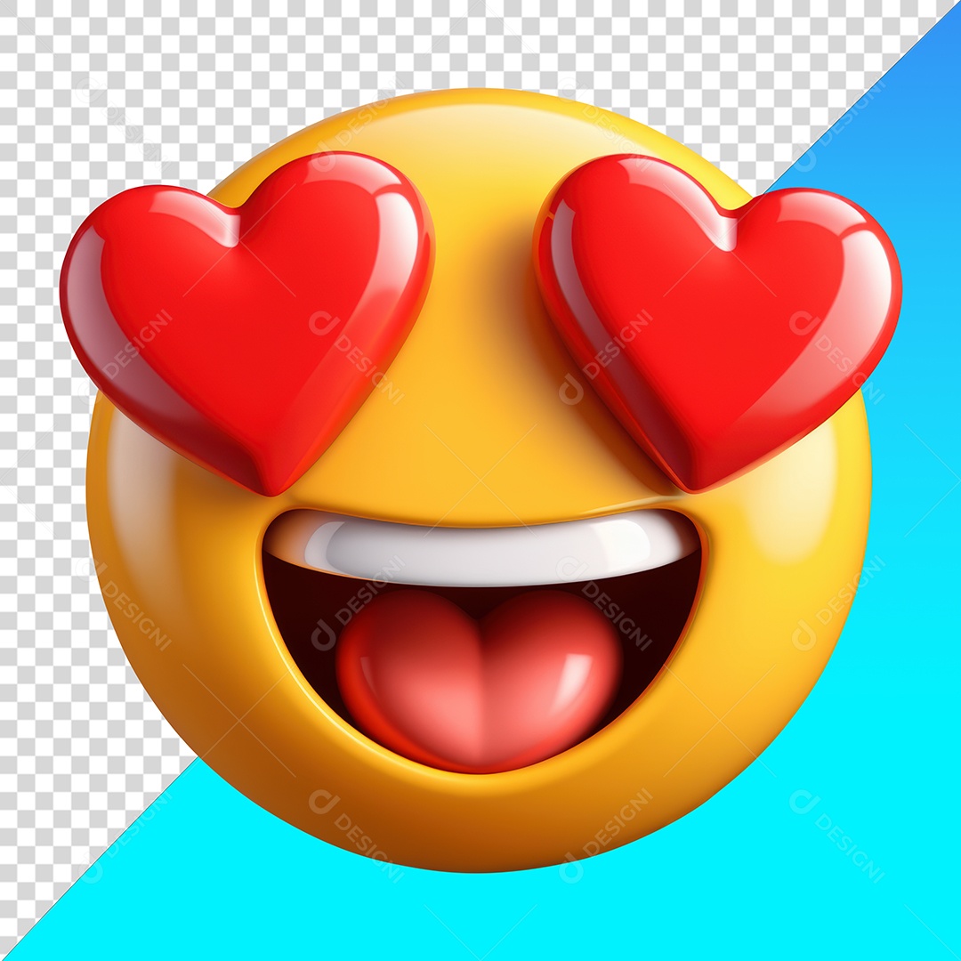 Emoji com olhos de coração PN