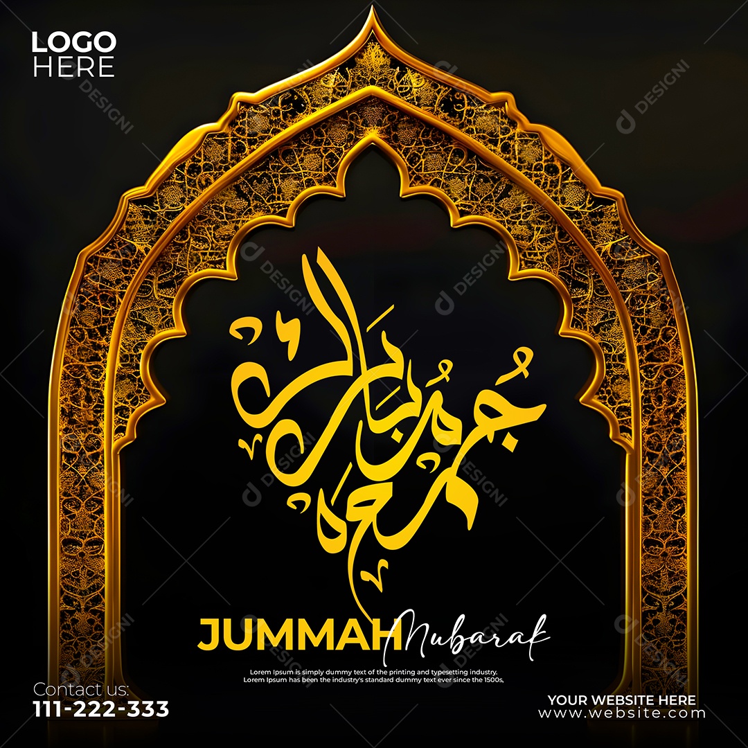 Jummah Murabak Sexta Feira Abençoada Social Media PSD Editável