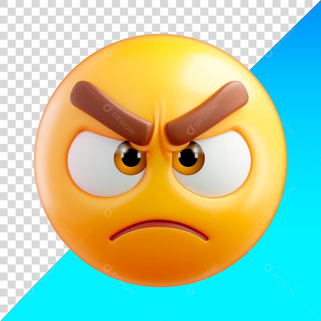 Emoji de rosto bravo PNG