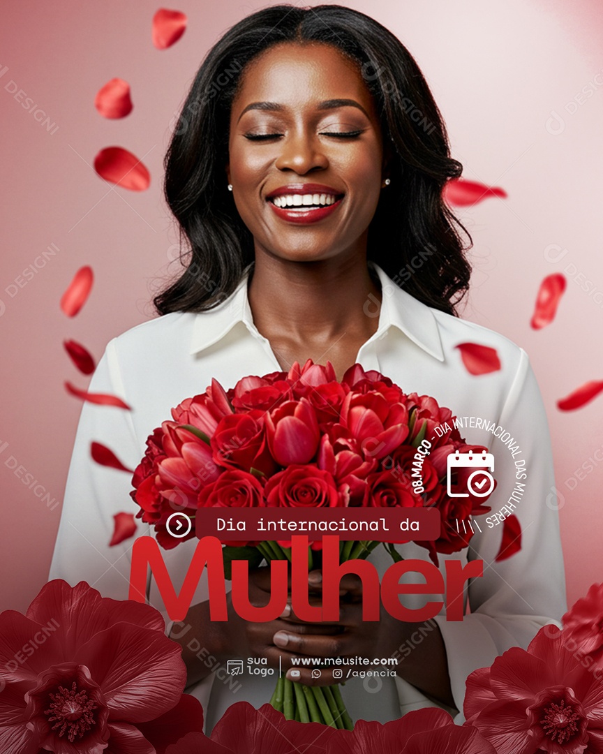 Social Media Dia Internacional da Mulher 08 de Março PSD Editável