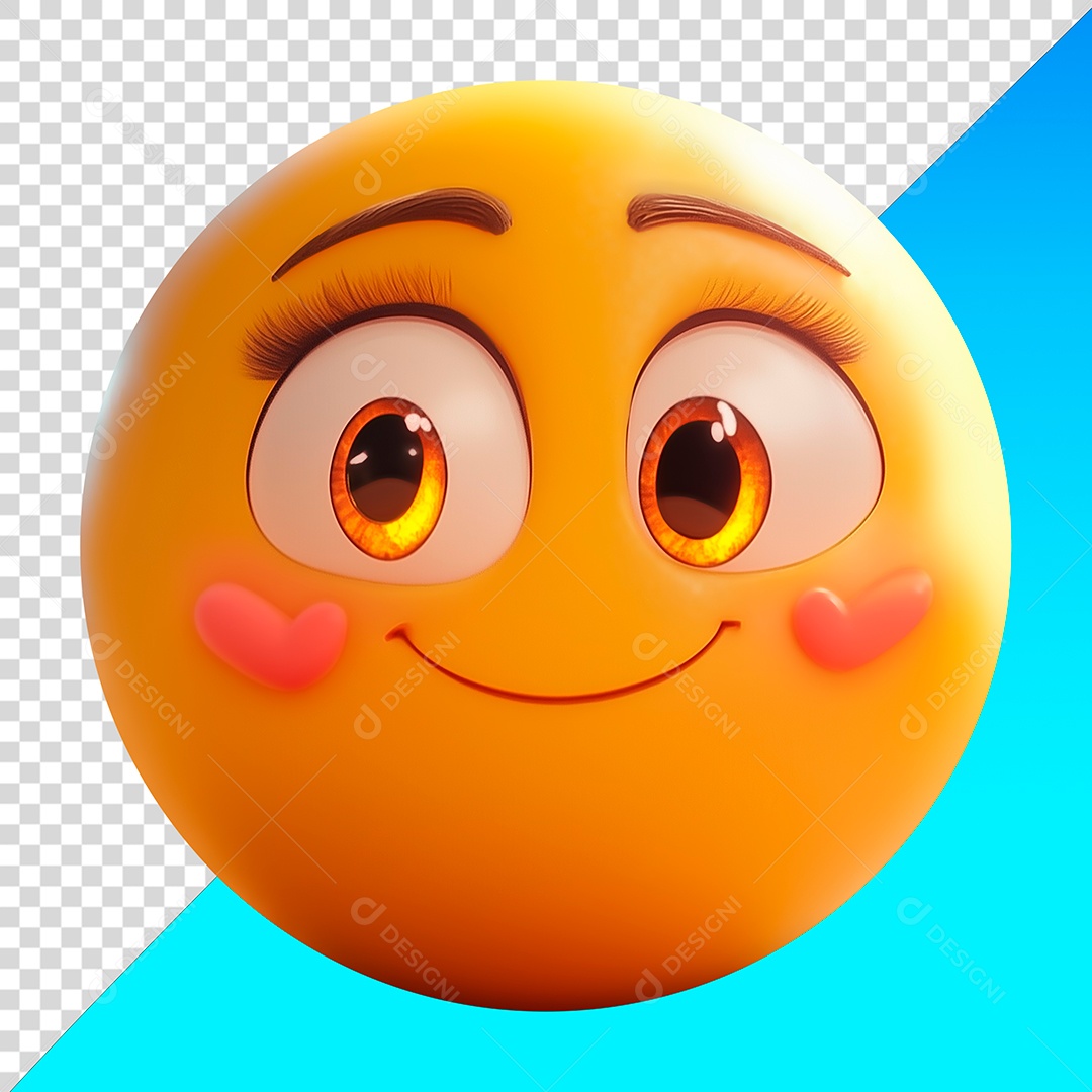 Emoji olhando para o lado e apaixonado PNG