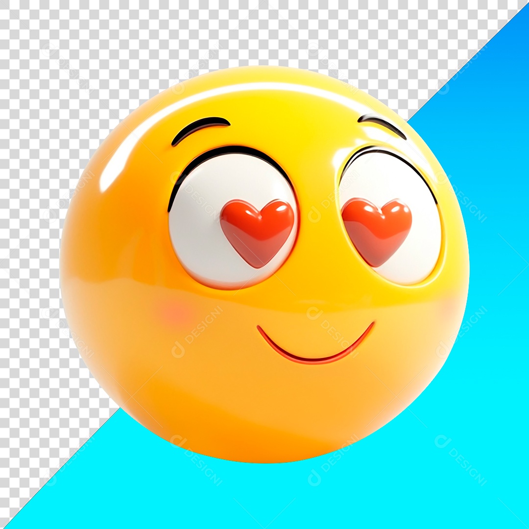 Emoji Olhos e coração PNG