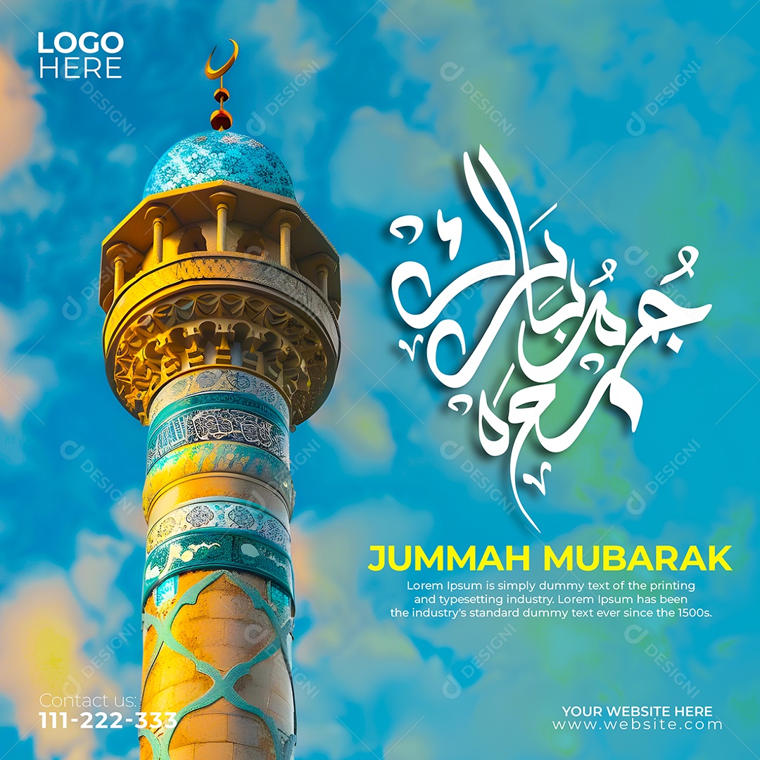 Jummah Murabak Sexta Feira Abençoada Social Media PSD Editável