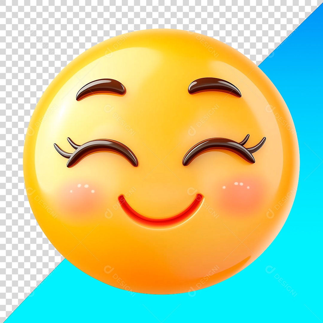 Emoji sorrindo de olhos fechados PNG