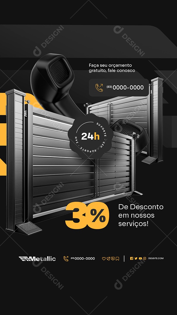 Story Faça seu Orçamento Gratuito Social Media PSD Editável