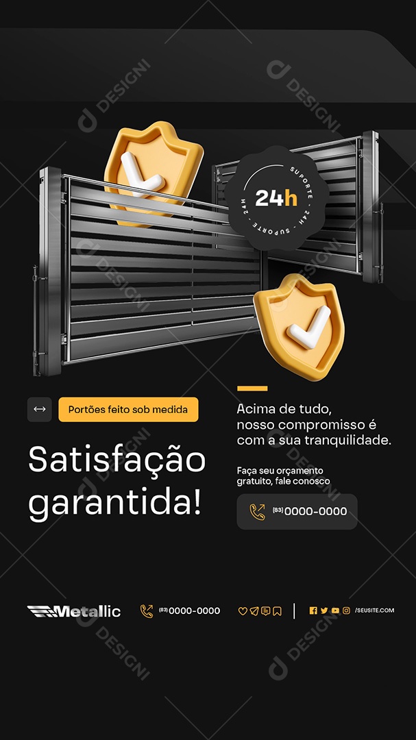 Story Acima de tudo nosso Compromisso é com a sua Tranquilidade Social Media PSD Editável