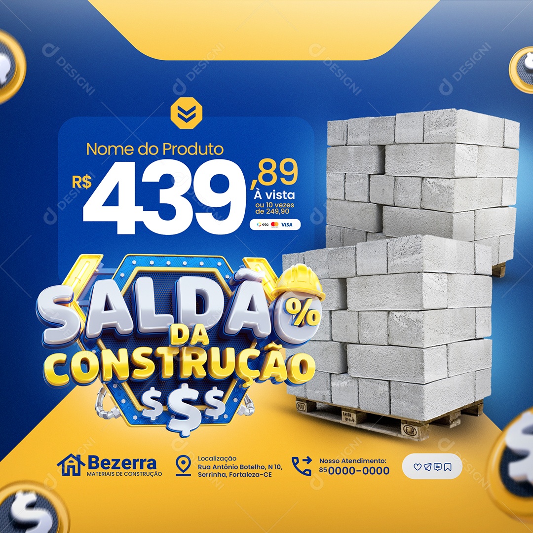 Saldão Da Construção Concreto Social Media PSD Editável