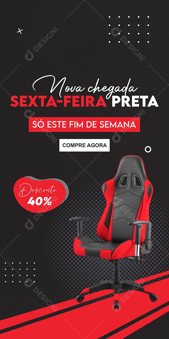 Promoção Cadeira Gamer Social Media PSD Editável