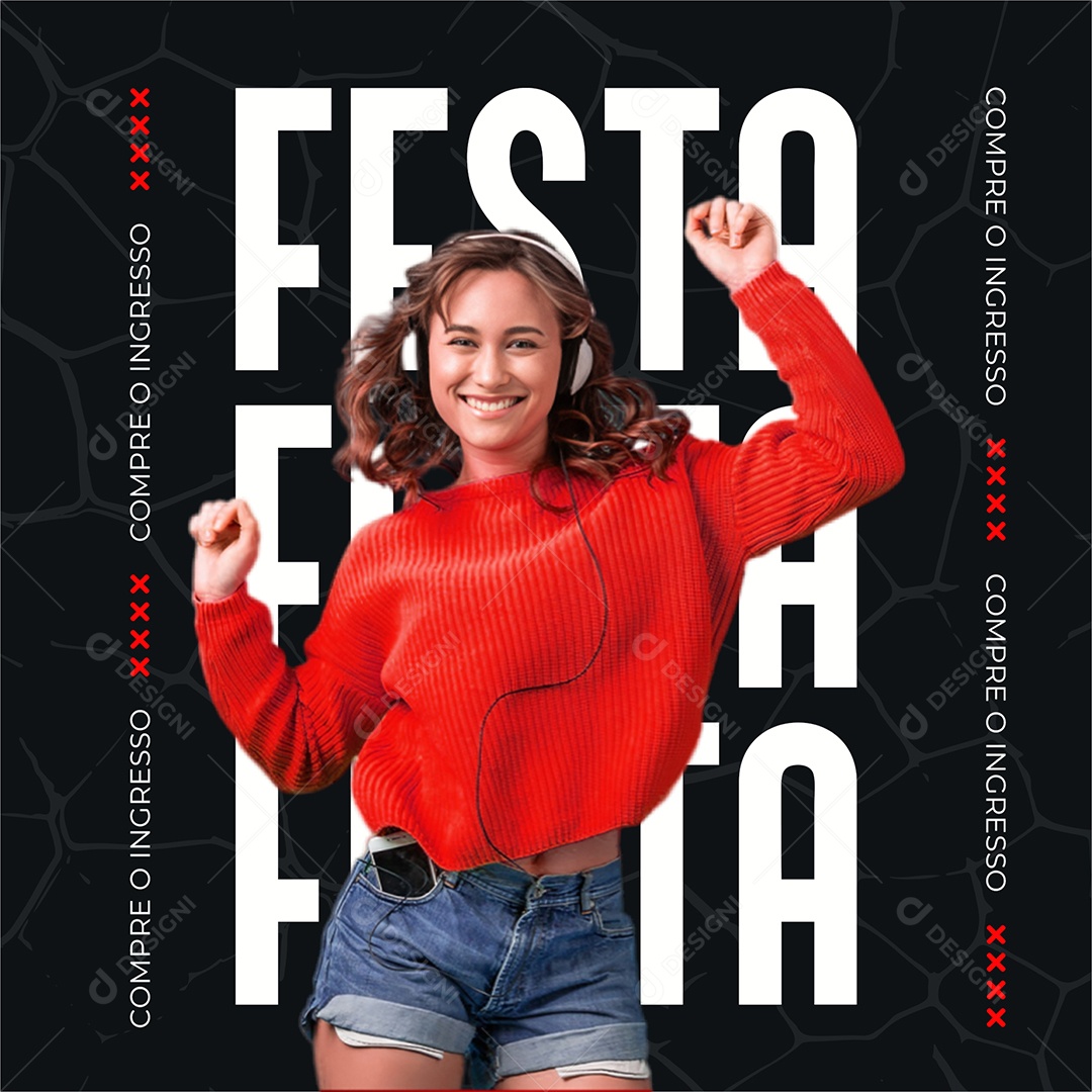 Noite de Festa Social Media PSD Editável