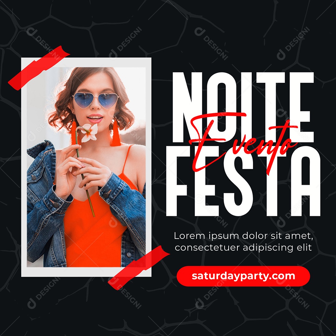 Noite de Festa Social Media PSD Editável