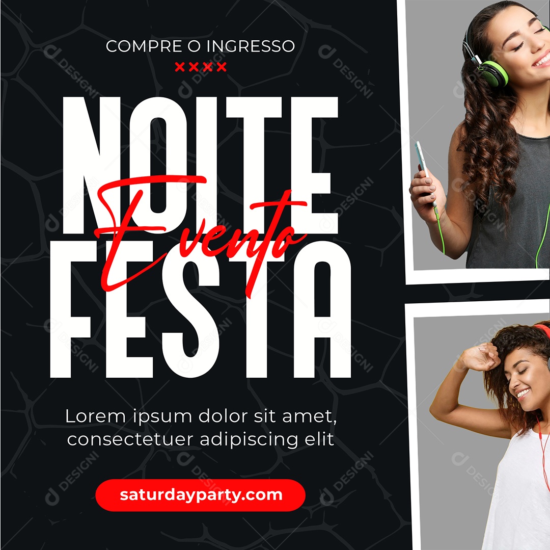 Noite de Festa Social Media PSD Editável