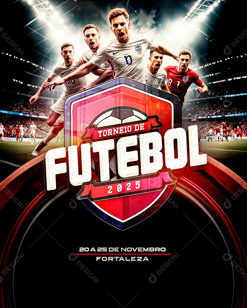 Torneio de Futebol 2025 Social Media PSD Editável