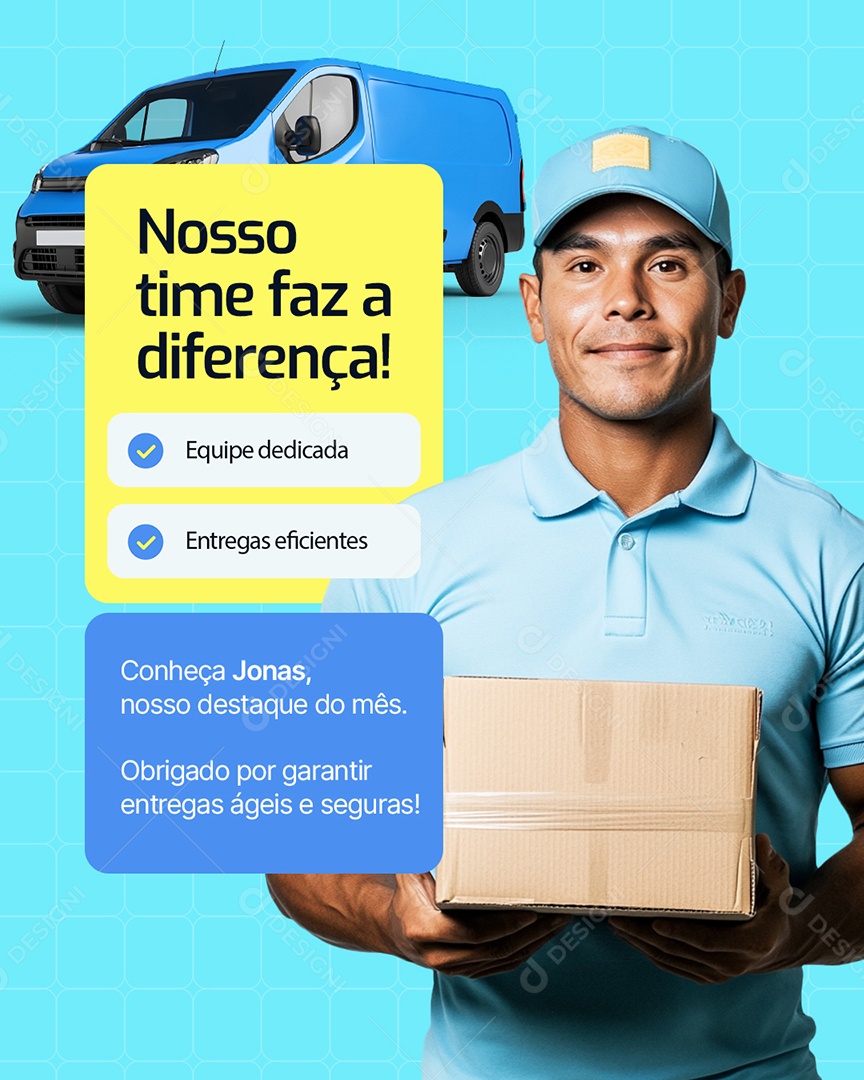 Transportadora Nosso Time Faz a Diferença Social Media PSD Editável