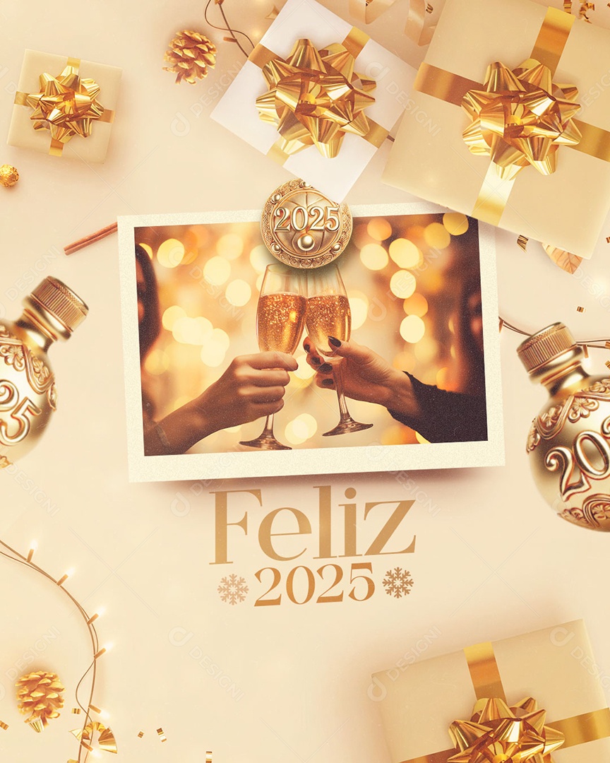 Feliz Ano Novo 01 de Janeiro Social Media PSD Editável