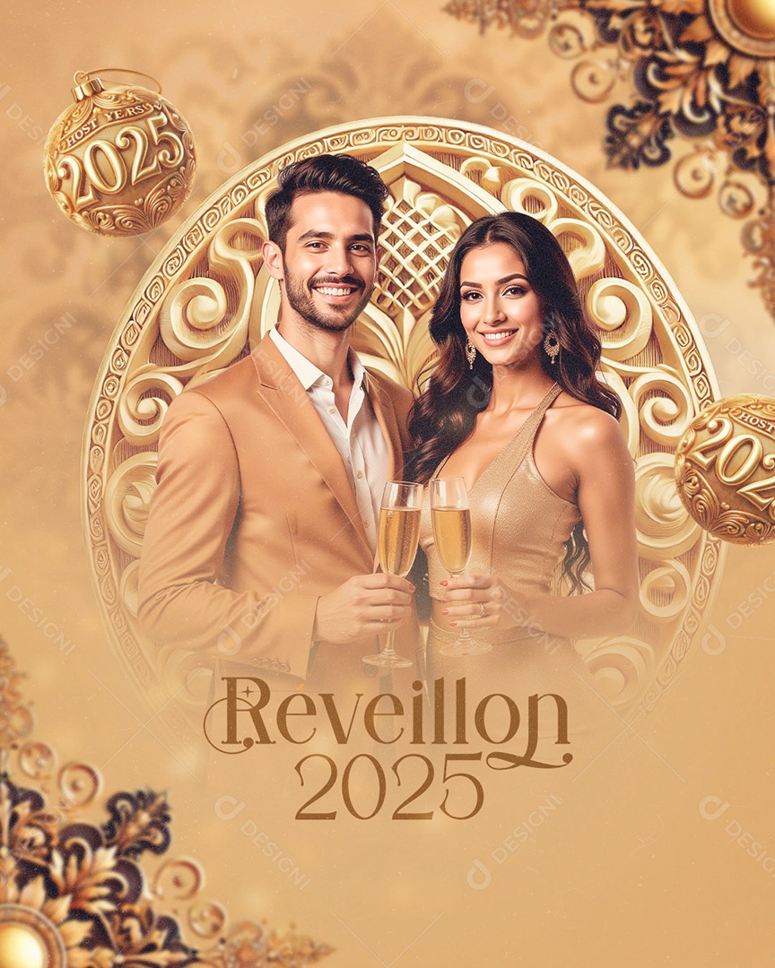 Feliz Ano Novo 01 de Janeiro Social Media PSD Editável