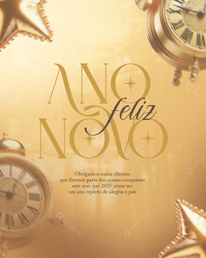 Feliz Ano Novo 01 de Janeiro Social Media PSD Editável