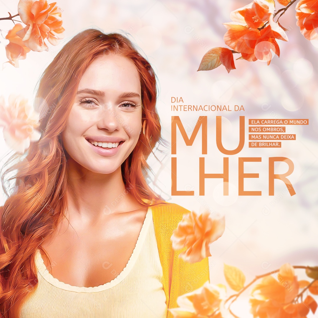 Feliz Dia Da Mulher 08 de Março Social Media PSD Editável