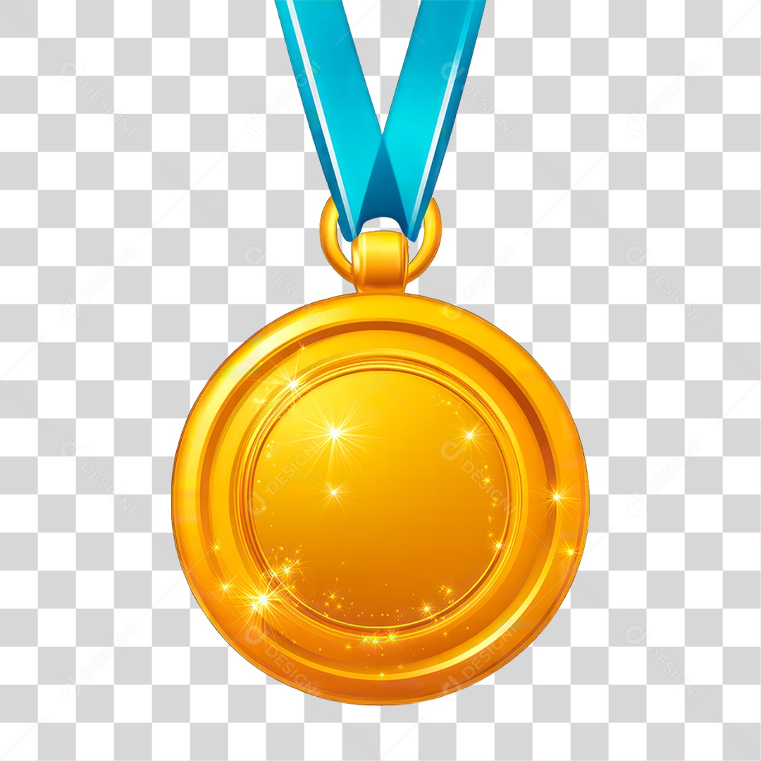Medalha de Ouro PNG Transparente