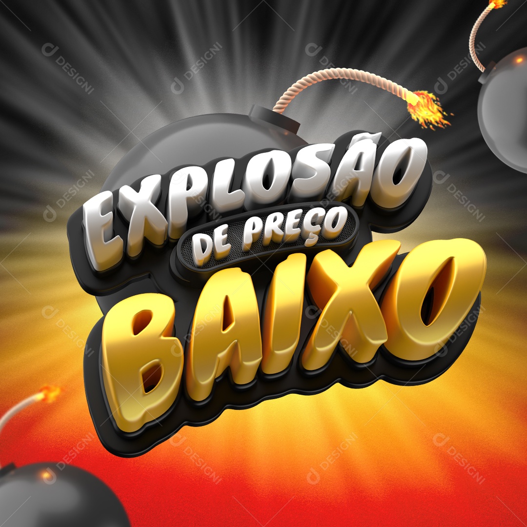 Eletrodomésticos Explosão de Preço Baixo Social Media PSD Editável