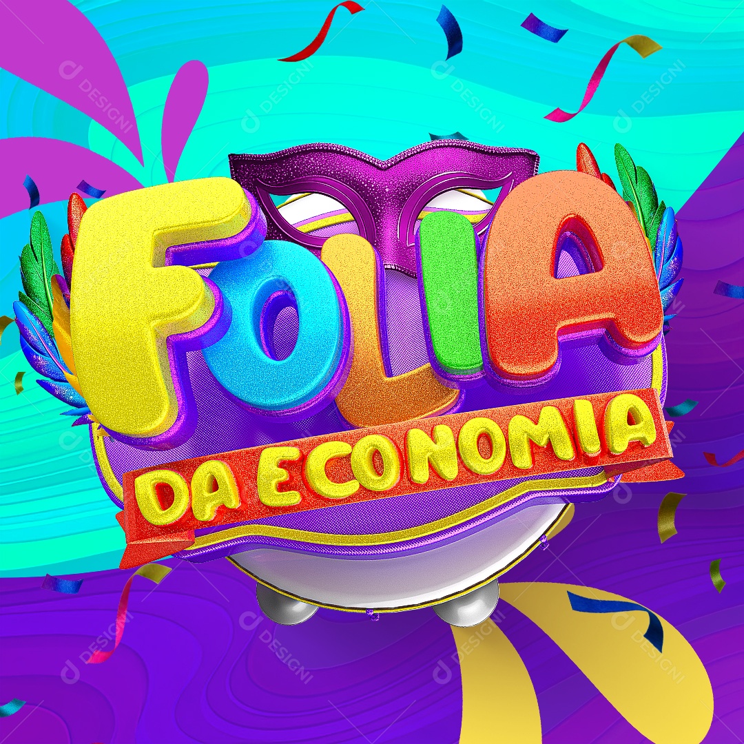 Folia da Economia Social Media PSD Editável