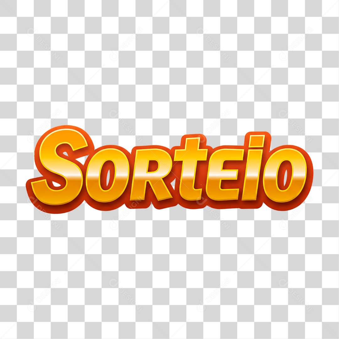 Selo 3D Sorteio Para Composição PNG Transparente