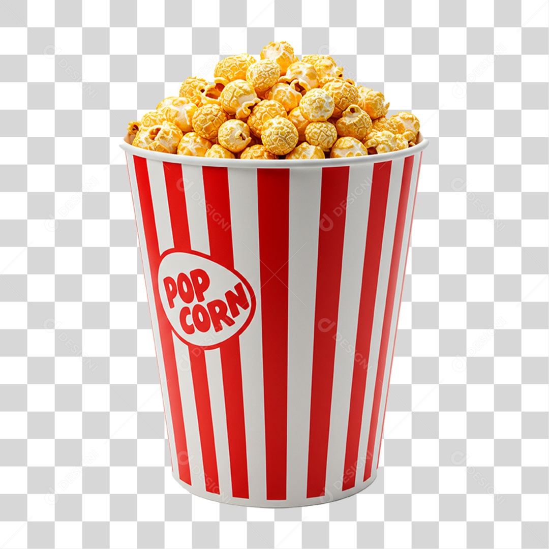 Balde de Pipoca PNG Transparente
